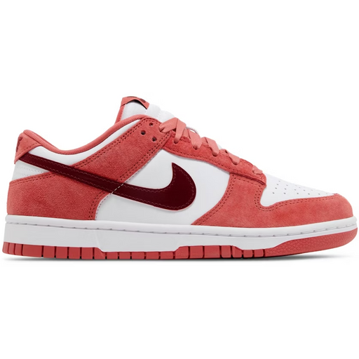 Nike Women's Dunk Low Valentines Shoes - White / Team Red / Adobe / Dragon Red - Just For Sports