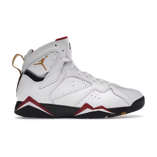 Nike Men's Air Jordan 7 Shoes - White / Black / Cardinal Red / Chutney - Just For Sports