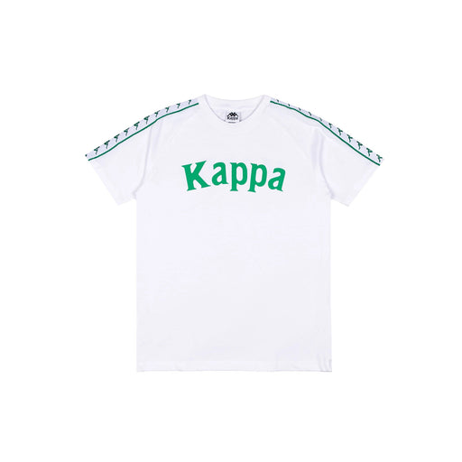 Kappa Men's 222 Banda Balima T-Shirt - White / Green Tee - Just For Sports
