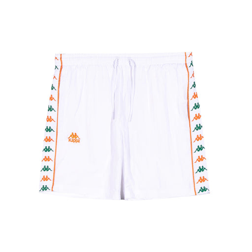 Kappa Men's 222 Banda Nardo Shorts - White / Green Tee / Orange - Just For Sports