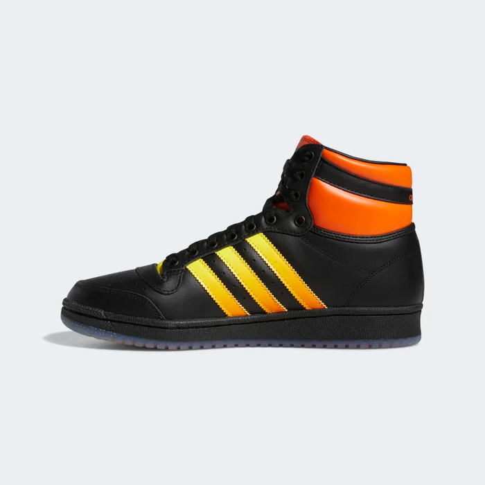 Adidas Men's Top Ten Hi Shoes - Core Black / Beam Yellow / Semi Impact Orange - Just For Sports