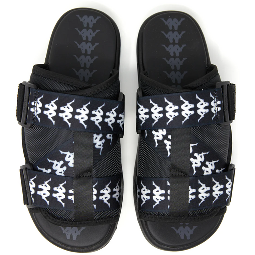 Kappa Unisex 222 Banda Mitel 1 Sandals - Black / White - Just For Sports