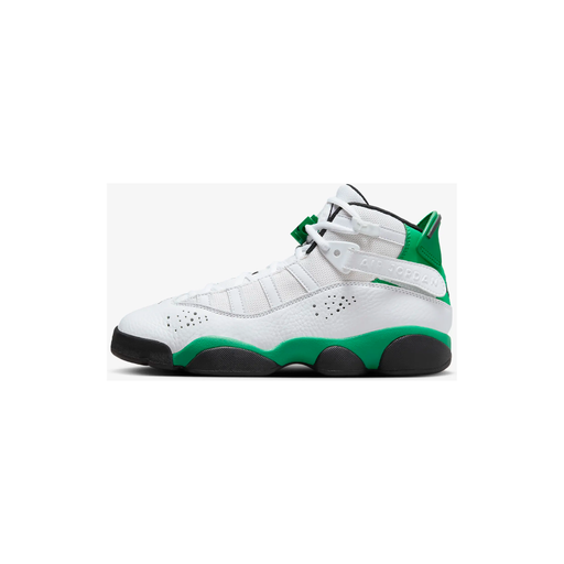 Kid's Jordan 6 Rings Shoes - White / Black / Lucky Green - Just For Sports
