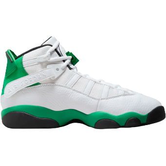 Kid's Jordan 6 Rings Shoes - White / Black / Lucky Green - Just For Sports