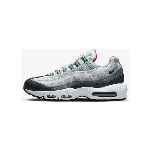 Nike Men's Air Max 95 Shoes - Pure Platinum / University Gold / Cinnabar / Gorge Green - Just For Sports