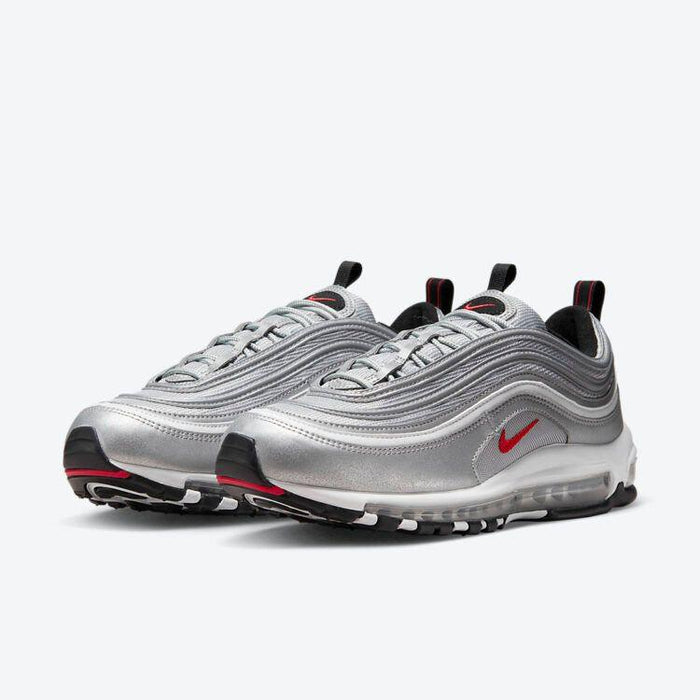 Nike Men's Air Max 97 OG Shoes - Metallic Silver / University Red / Black - Just For Sports