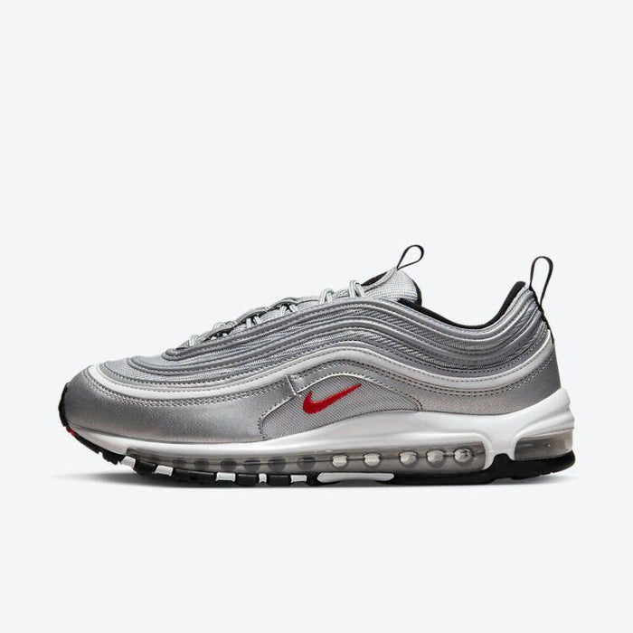 Nike Men's Air Max 97 OG Shoes - Metallic Silver / University Red / Black - Just For Sports