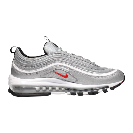 Nike Men's Air Max 97 OG Shoes - Metallic Silver / University Red / Black - Just For Sports