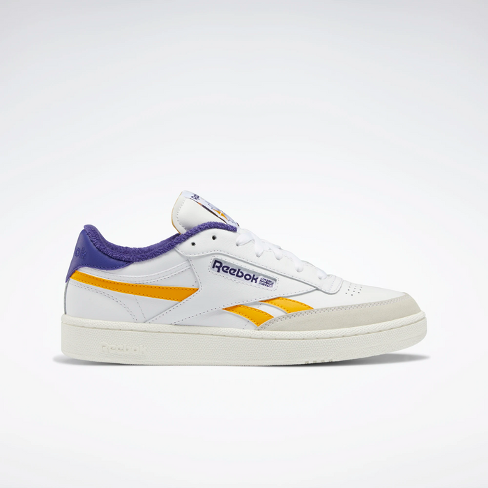 Reebok Men's Club C Revenge Shoes - Cloud White / Collegiate Gold / Bold Purple - Just For Sports