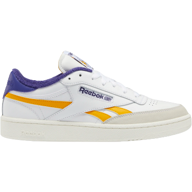 Reebok Men's Club C Revenge Shoes - Cloud White / Collegiate Gold / Bold Purple - Just For Sports