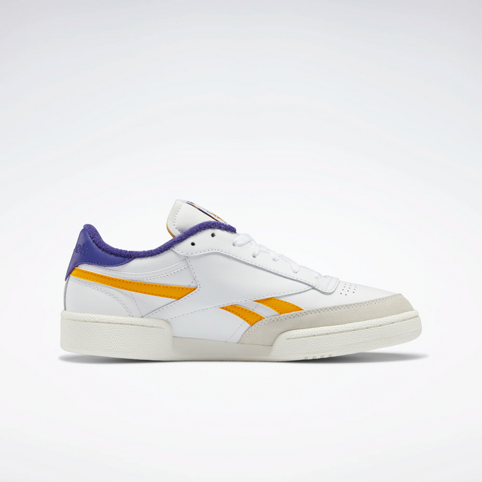 Reebok Men's Club C Revenge Shoes - Cloud White / Collegiate Gold / Bold Purple - Just For Sports