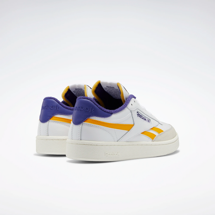 Reebok Men's Club C Revenge Shoes - Cloud White / Collegiate Gold / Bold Purple - Just For Sports