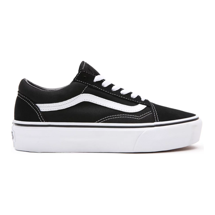 Vans Unisex Platform Old Skool Shoes - Black / White - Just For Sports