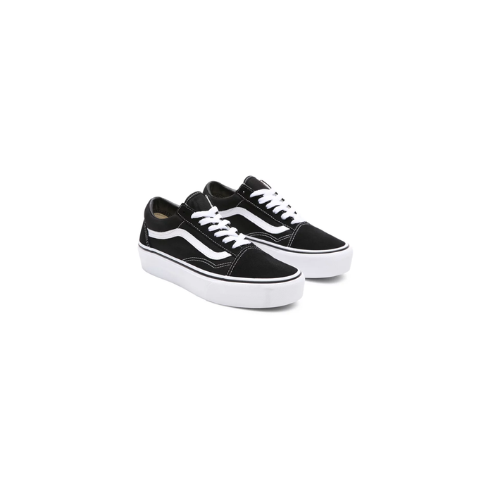 Vans Unisex Platform Old Skool Shoes - Black / White - Just For Sports