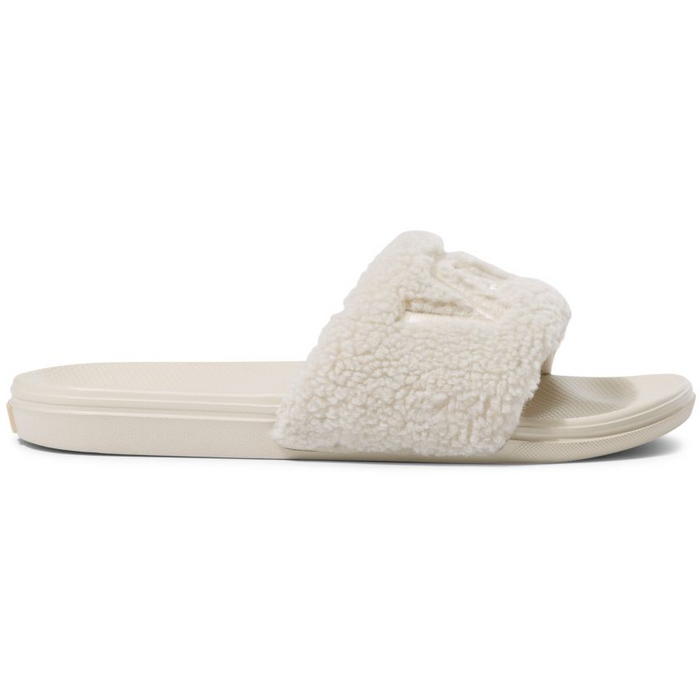 Vans Women's Sherpa La Costa Slide-on Slides - Oatmeal Beige - Just For Sports