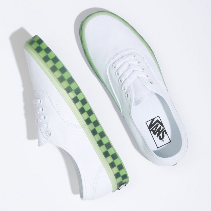 Vans Unisex Translucent Authentic Shoes - True White / Green Ash - Just For Sports