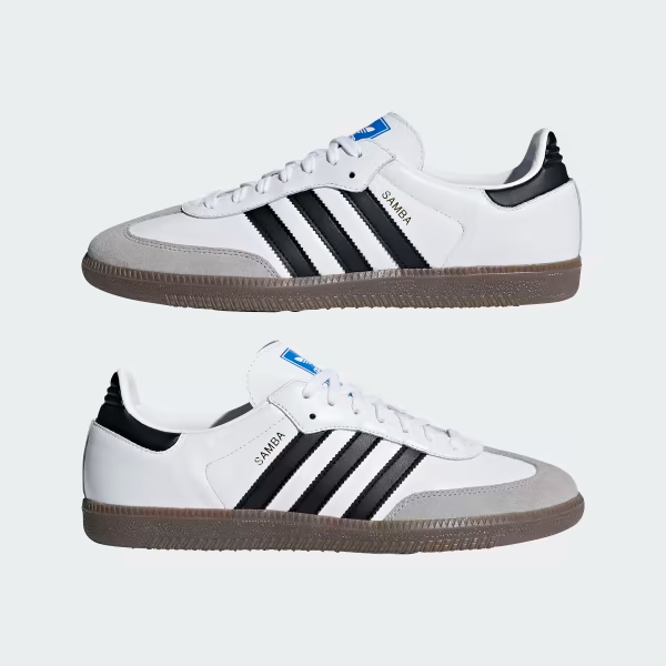 Adidas Men's Samba OG Shoes - Cloud White / Core Black / Clear Granite - Just For Sports