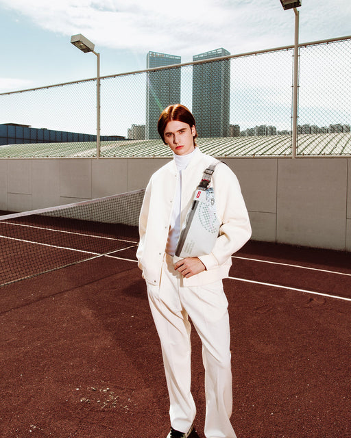 Sprayground Shark Central Dynamic Savvy Crossbody - Beige / White - Just For Sports