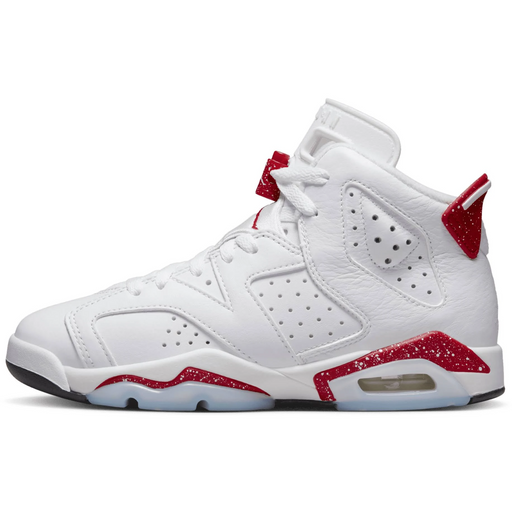 Kid's Air Jordan 6 Retro Shoes - White / Cool Grey / Medium Grey - Just For Sports