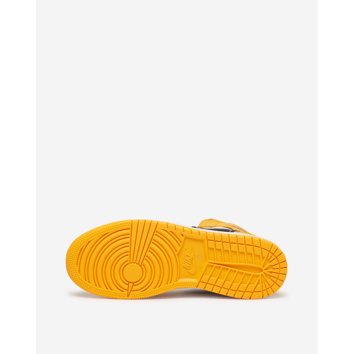 Kid's Air Jordan 1 Mid Shoes - Taxi Yellow / Black / White - Just For Sports