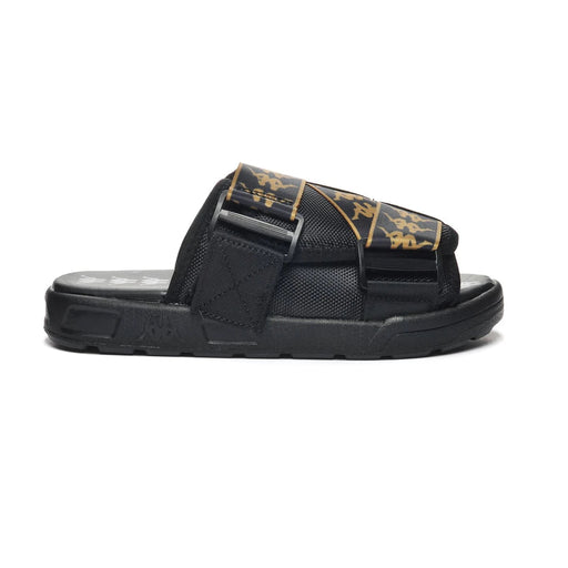 Kappa Men's 222 Banda Mitel 1 Slides - Black / Gold - Just For Sports