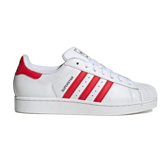 Adidas Men's Superstar Ii Shoes - Cloud White / Better Scarlet / Core Black - Just For Sports
