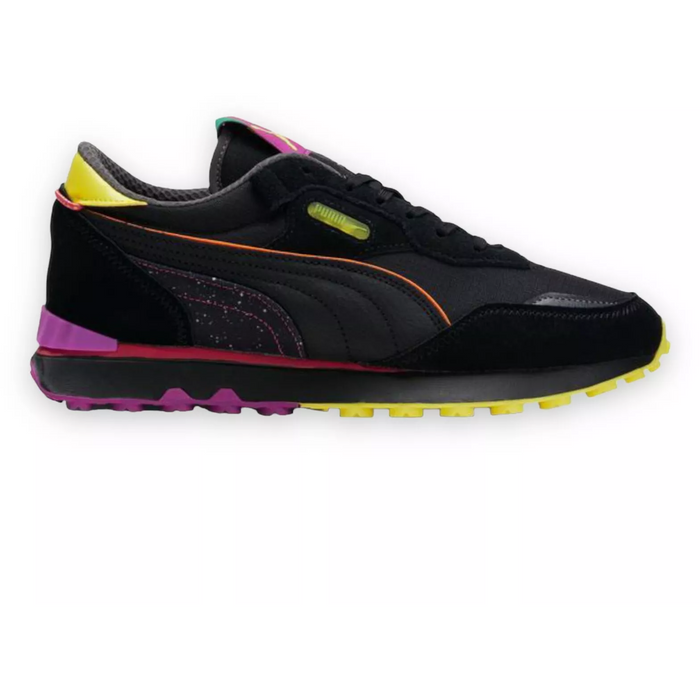 Puma Men's Rider FV Ski Club Shoes - Black / Russet Orange / Energy Yellow