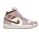 Nike Women's Air Jordan 1 Mid Shoes - Pink Oxford / Sail / Archaeo Brown