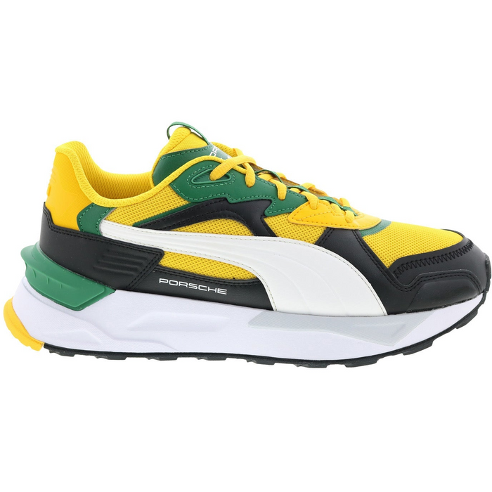 Puma Men s Porsche Legacy Mirage Sport Asphalt Shoes Yellow Green White Black