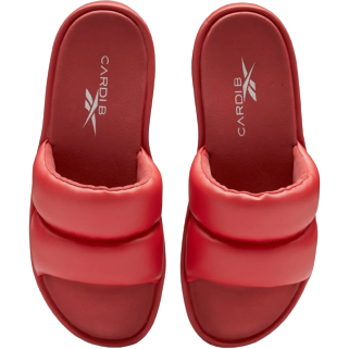 Red reebok slides hotsell