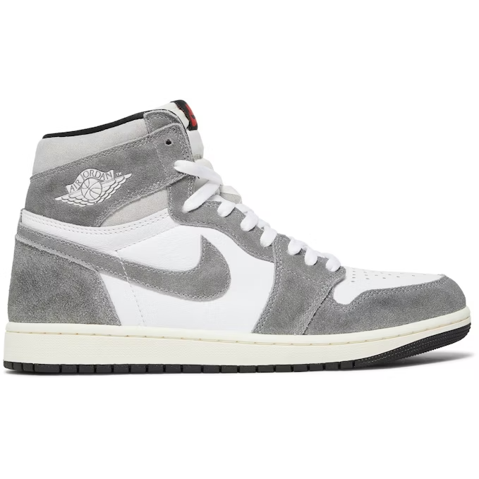 Nike Men s Air Jordan 1 Retro High OG Shoes Smoke Grey Sail Red Black