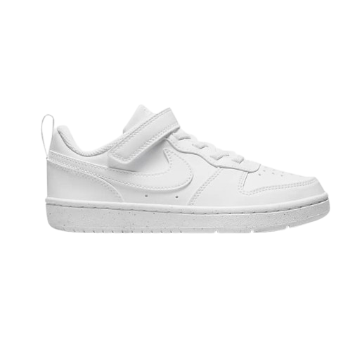 Nike Kids' Court Borough Low Recraft Shoes - White / White / White - Just For Sports
