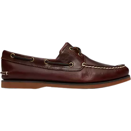 Timberland Men's Classic 2 Eye Boat Shoes - Root Beer / Smooth Leather