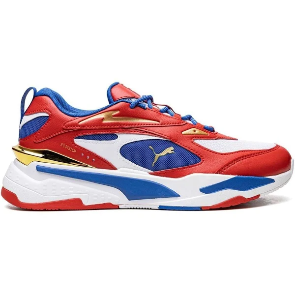 Puma Men's RS Fast RWB Shoes - White / High Risk Red / Strong Blue