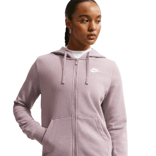 Nike Women's Sportswear Club Fleece Full-Zip Hoodie Apparel - Rose - Just For Sports