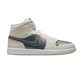 Nike Men's Jordan 1 Mid Se Phantom Iridescent Shoes - Phantom / White - Just For Sports