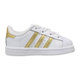 Adidas Kids' Superstar TD Shoes - White / Metallic Gold