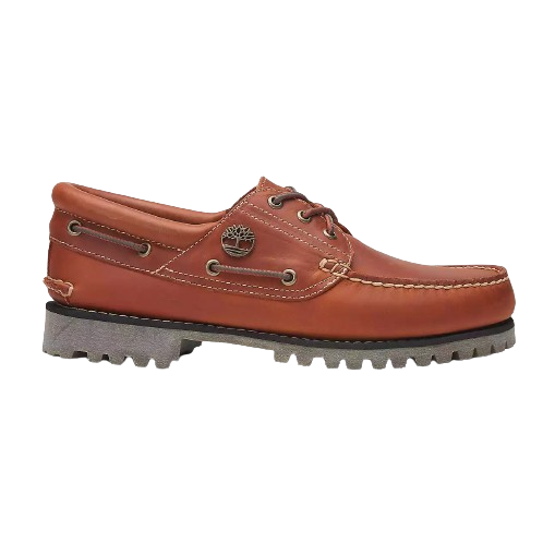 Timberland Men's Authentic 3-Eye Boat Shoe - Orange / Full Grain Timberland Men's Authentic 3-Eye Boat Shoe - Orange / Full Grain