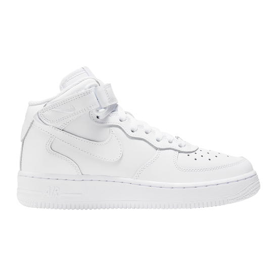 Nike Kid's Air Force 1 Mid LE Shoes - All White