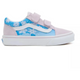Vans Kids' Old Skool V Shoes - Pink / Blue / White