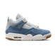 Nike Women's Air Jordan 4 Shoes - Sail / Gum Light Brown / Worn Blue / Sail / Metallic Gold - Just For Sports