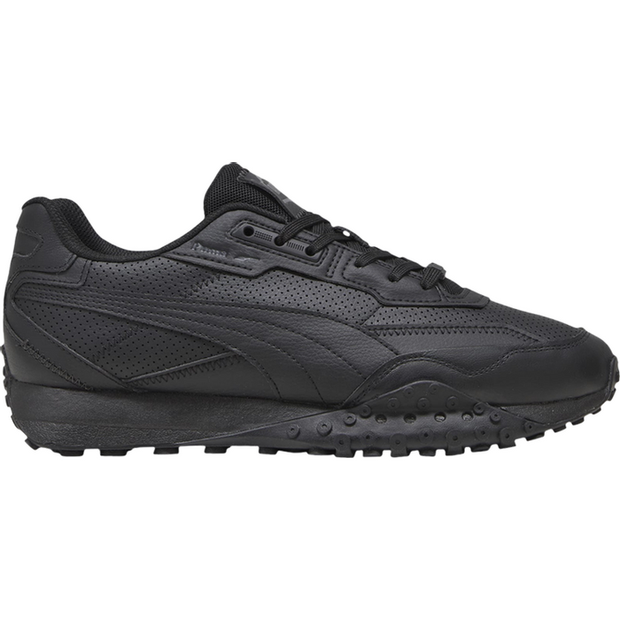 Puma Men's Blacktop Rider Leather Shoes - Black / Shadow Grey