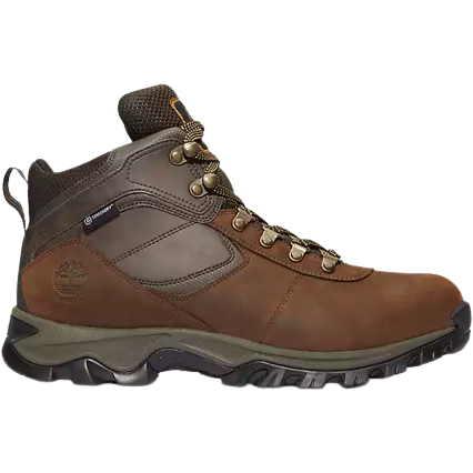 Timberland Men's Mt. Maddsen Waterproof Mid Hiking Boot Shoes - Dark Brown Full Grain
