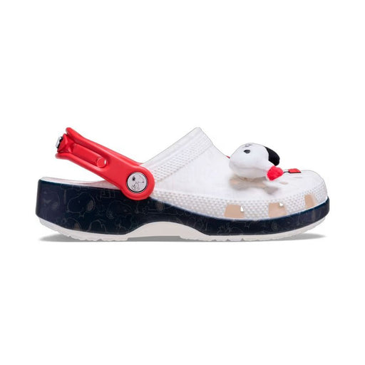 Crocs Kids' Classic Clog Peanuts Snoopy Shoes - White / Black - Just For Sports