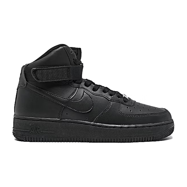 Nike Kid's Air Force 1 High LE Shoes - All Black