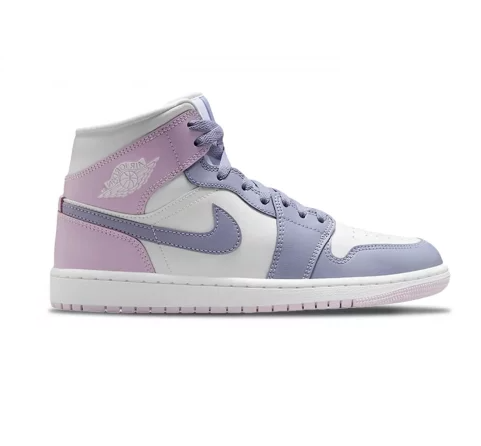 Nike Women's Air Jordan 1 Mid Shoes - Indigo Haze / Doll / White - Just For Sports