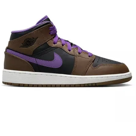 Nike Kid's Air Jordan 1 Mid Shoes - Palomino / Wild Berry Nike Kid's Air Jordan 1 Mid Shoes - Palomino / Wild Berry