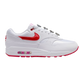 Nike Men's Air Max 1 Premium Shoes - White / Playful Pink / University Red