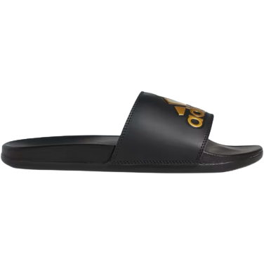 Adidas Men's Adilette Comfort Slides - Core Black / Gold Metallic