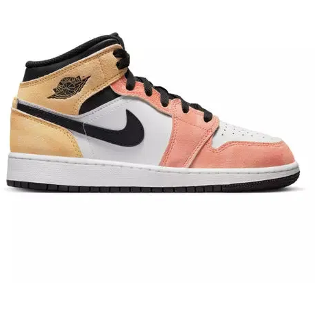 Nike Kid s Air Jordan 1 Mid SE Shoes Magic Ember White Black Sundial